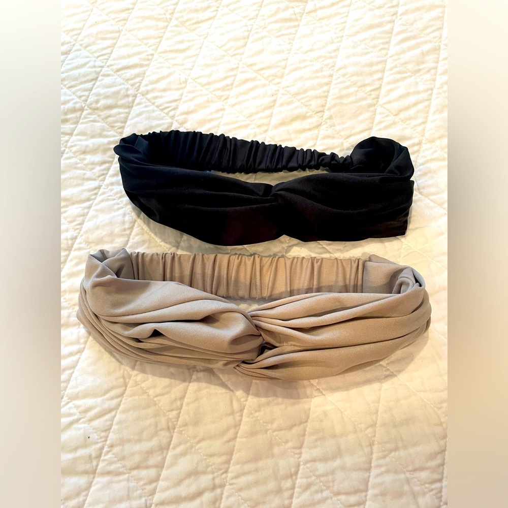 Black & Taupe Headbands (2)